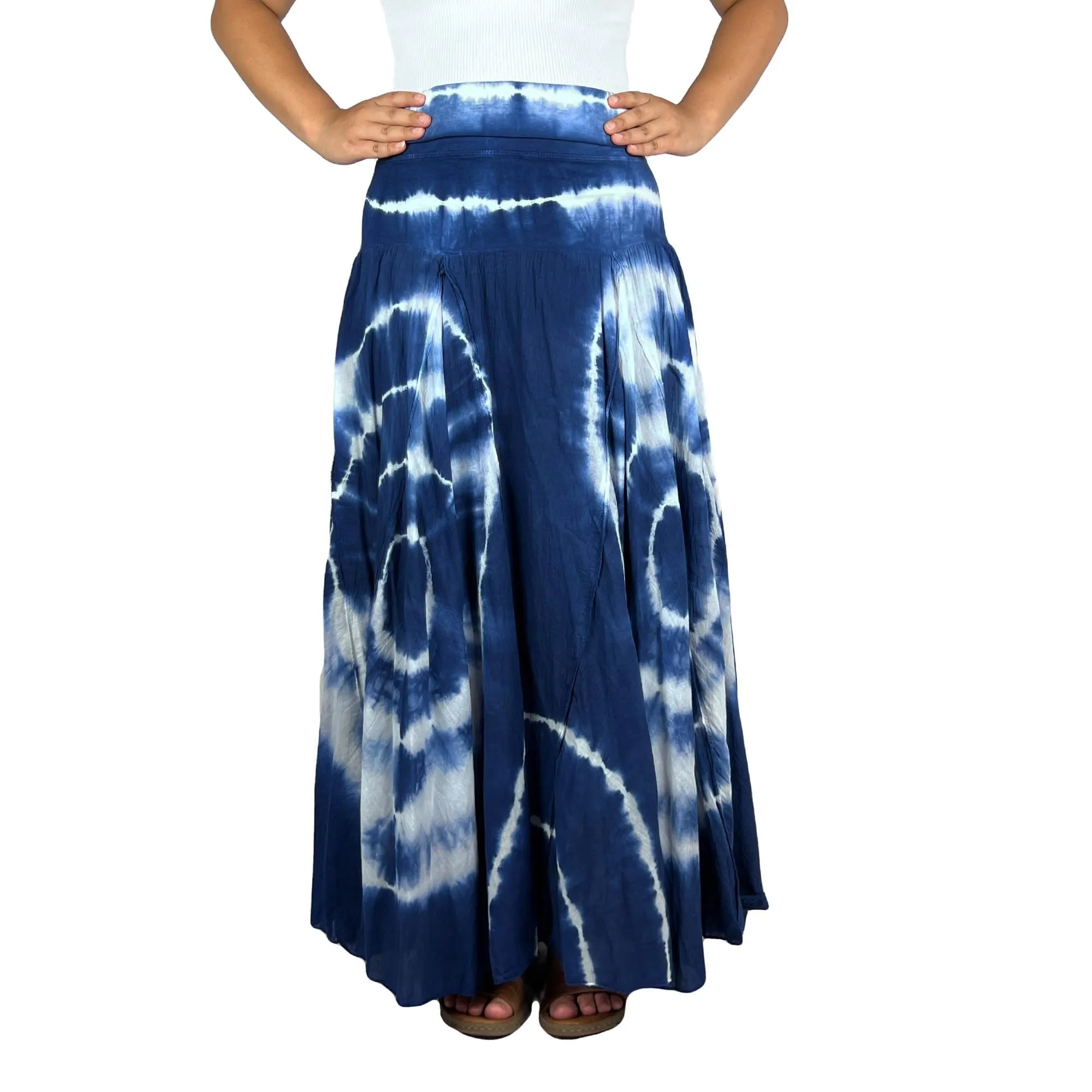 61 SKT Circular Printed Soft Cotton Convertible Lined Tie Dye Gypsy Skirt Dress