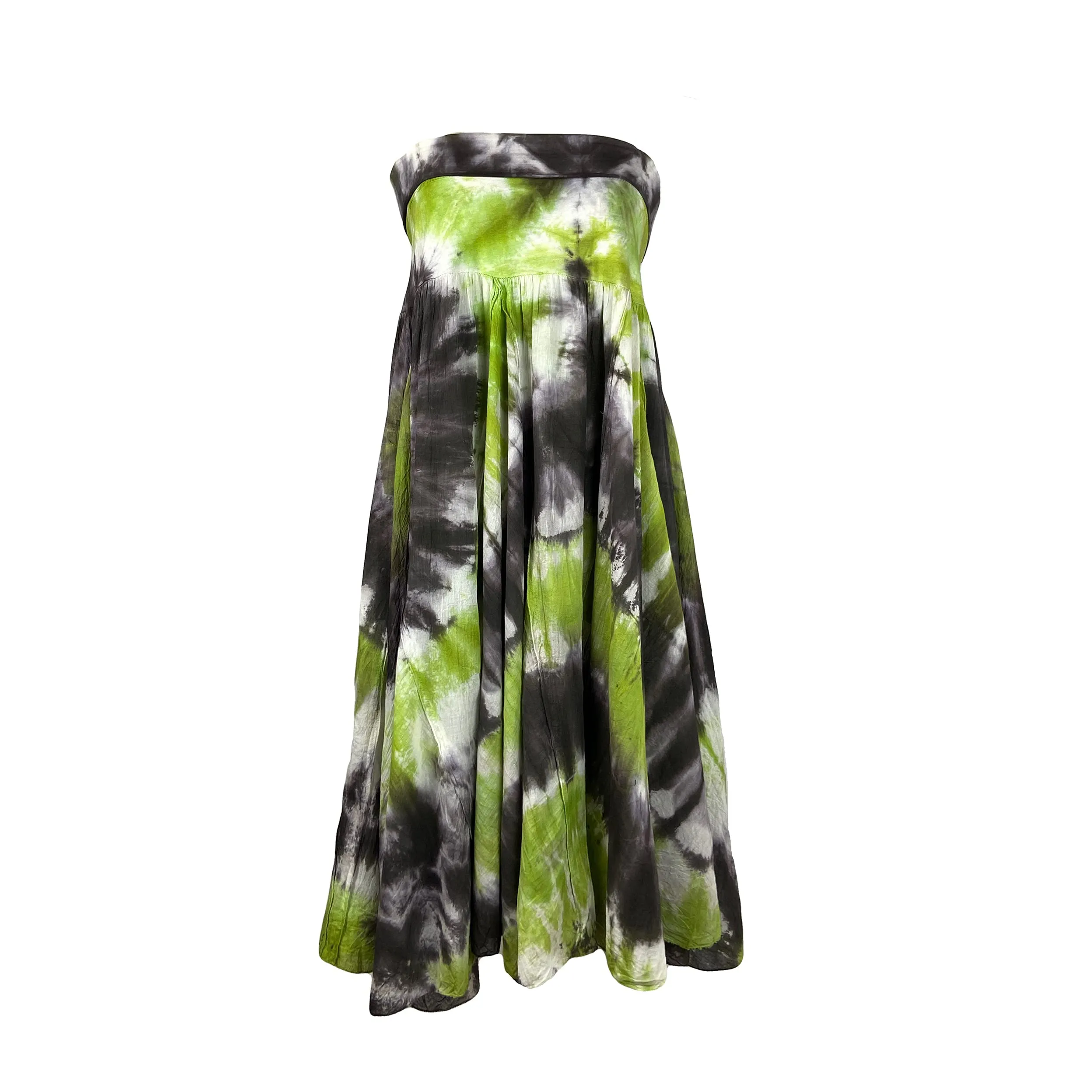 61 SKT Circular Printed Soft Cotton Convertible Lined Tie Dye Gypsy Skirt Dress