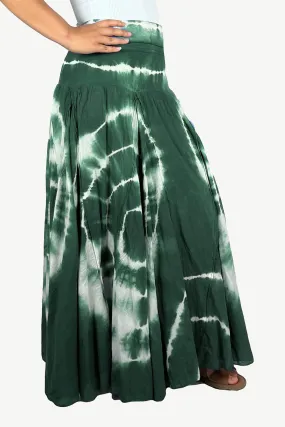 61 SKT Circular Printed Soft Cotton Convertible Lined Tie Dye Gypsy Skirt Dress