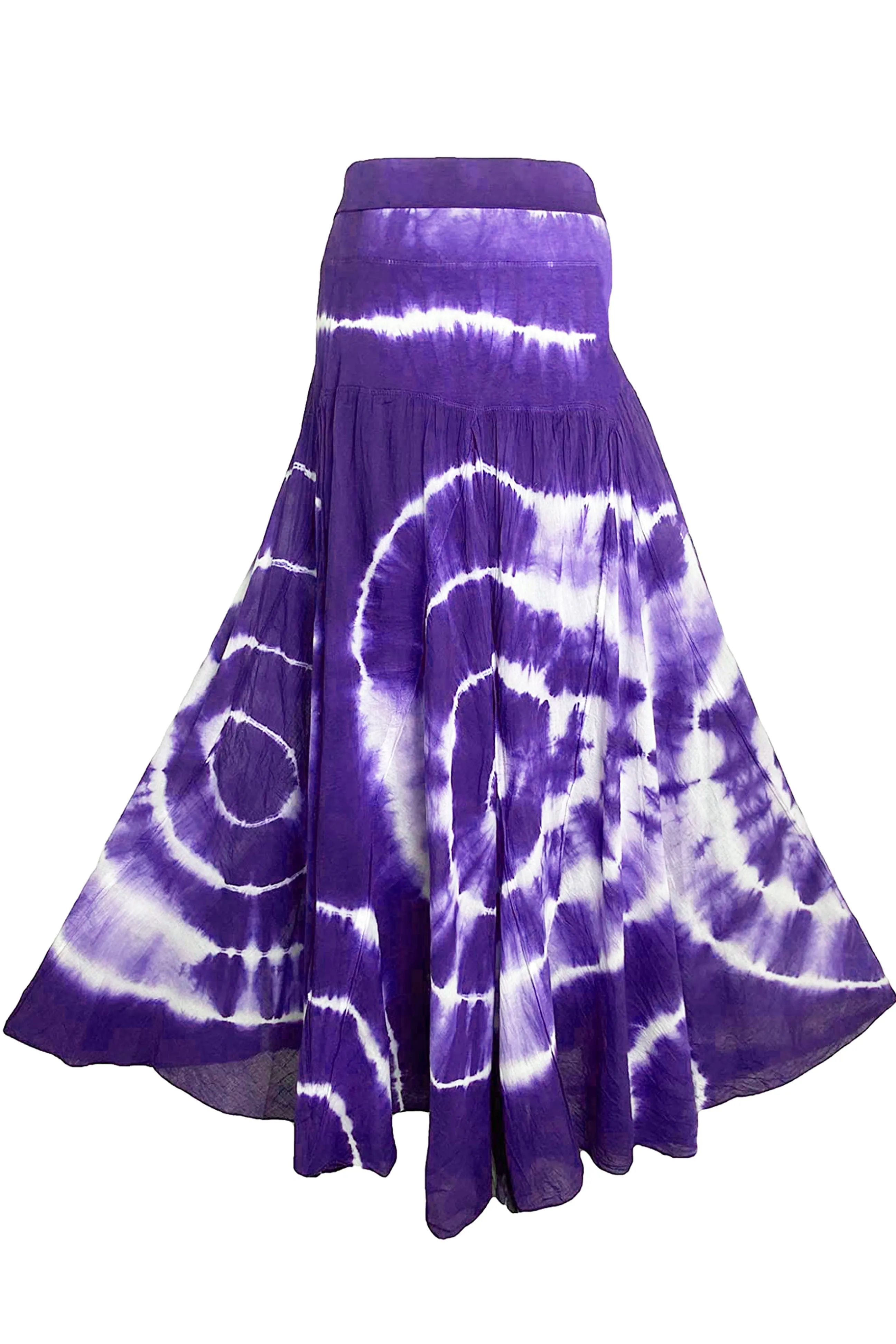 61 SKT Circular Printed Soft Cotton Convertible Lined Tie Dye Gypsy Skirt Dress
