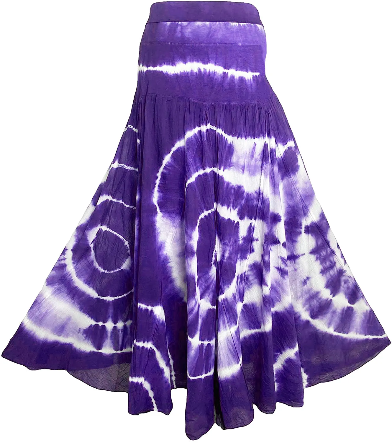 61 SKT Circular Printed Soft Cotton Convertible Lined Tie Dye Gypsy Skirt Dress