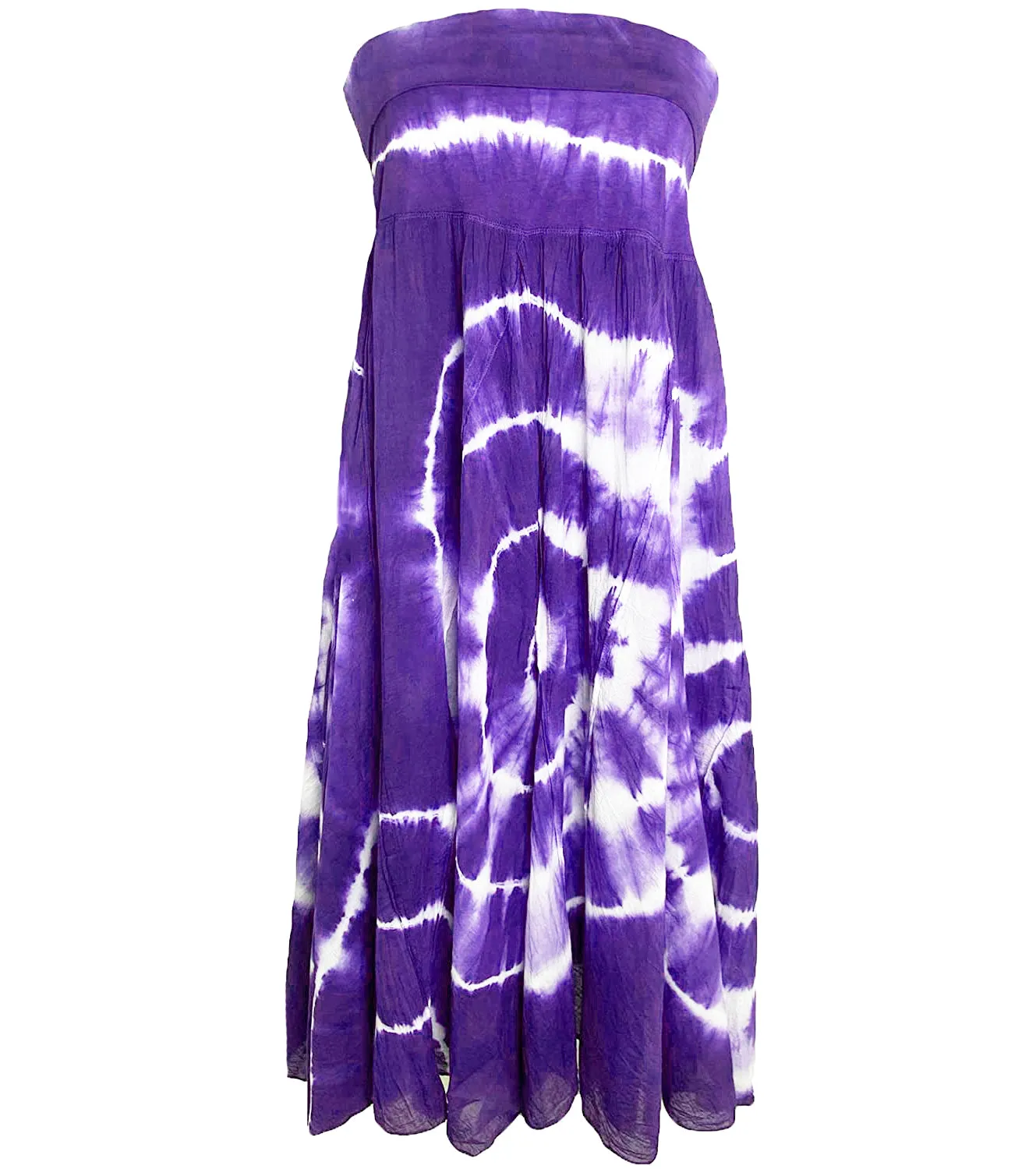 61 SKT Circular Printed Soft Cotton Convertible Lined Tie Dye Gypsy Skirt Dress