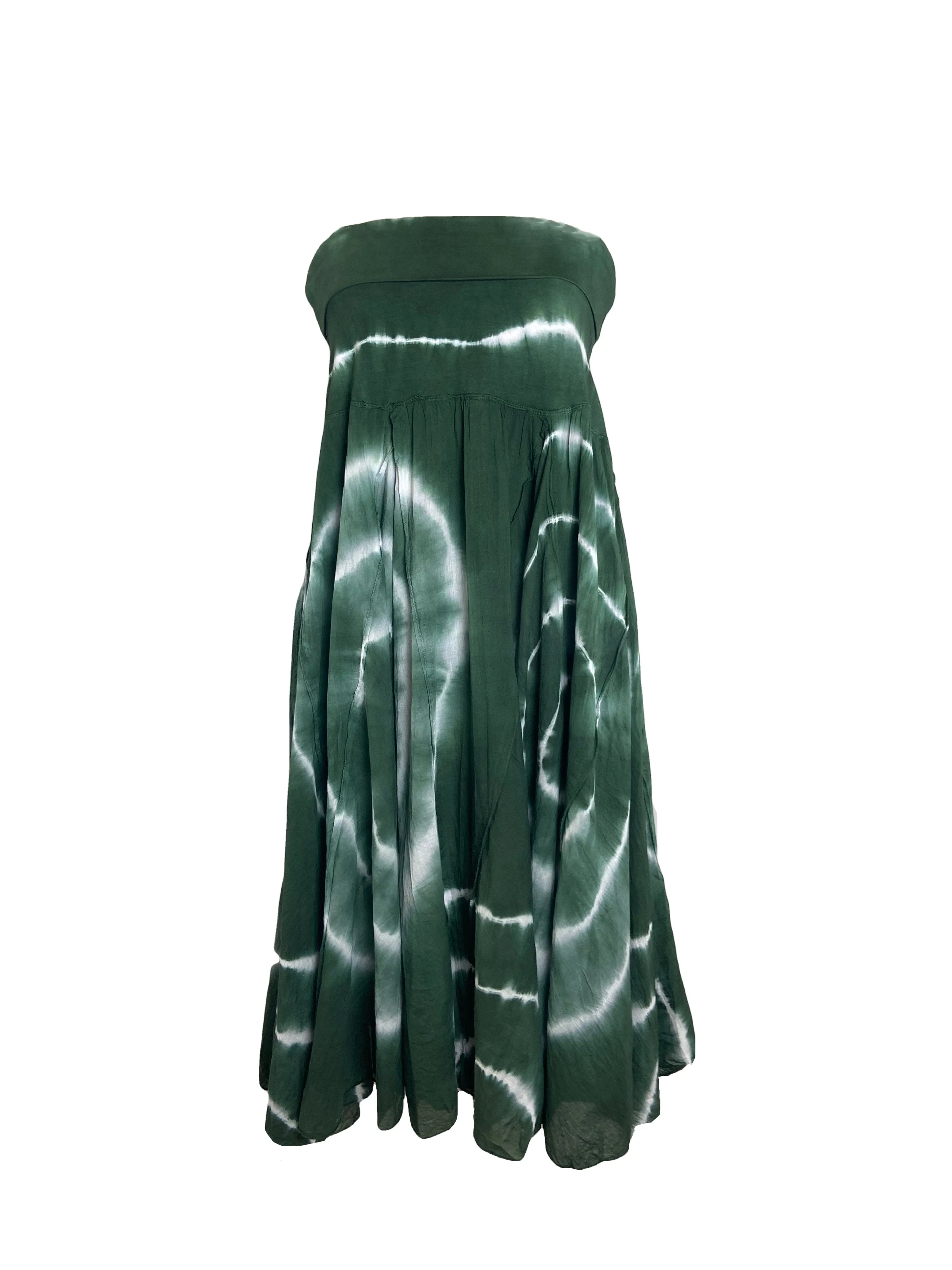 61 SKT Circular Printed Soft Cotton Convertible Lined Tie Dye Gypsy Skirt Dress