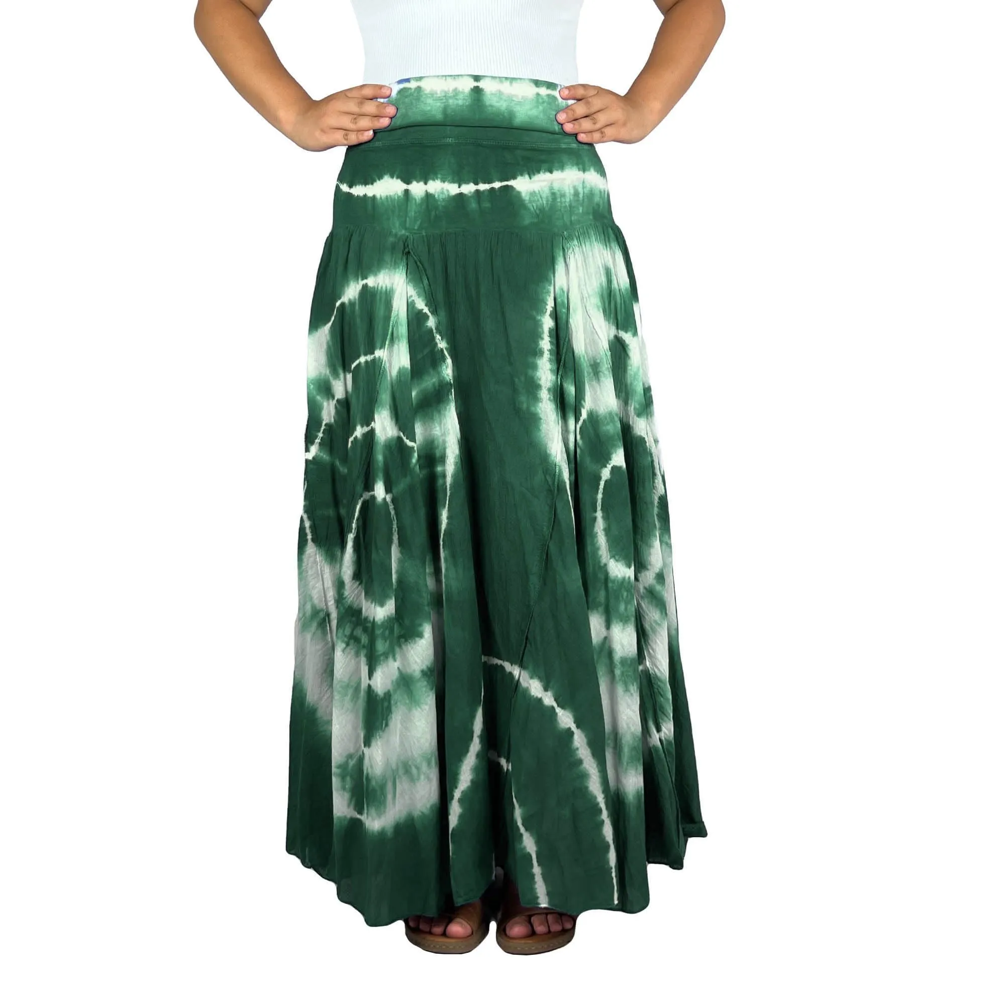 61 SKT Circular Printed Soft Cotton Convertible Lined Tie Dye Gypsy Skirt Dress