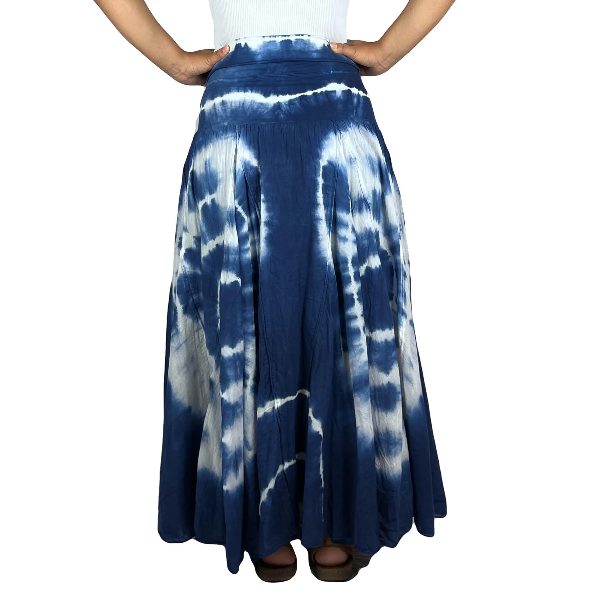 61 SKT Circular Printed Soft Cotton Convertible Lined Tie Dye Gypsy Skirt Dress
