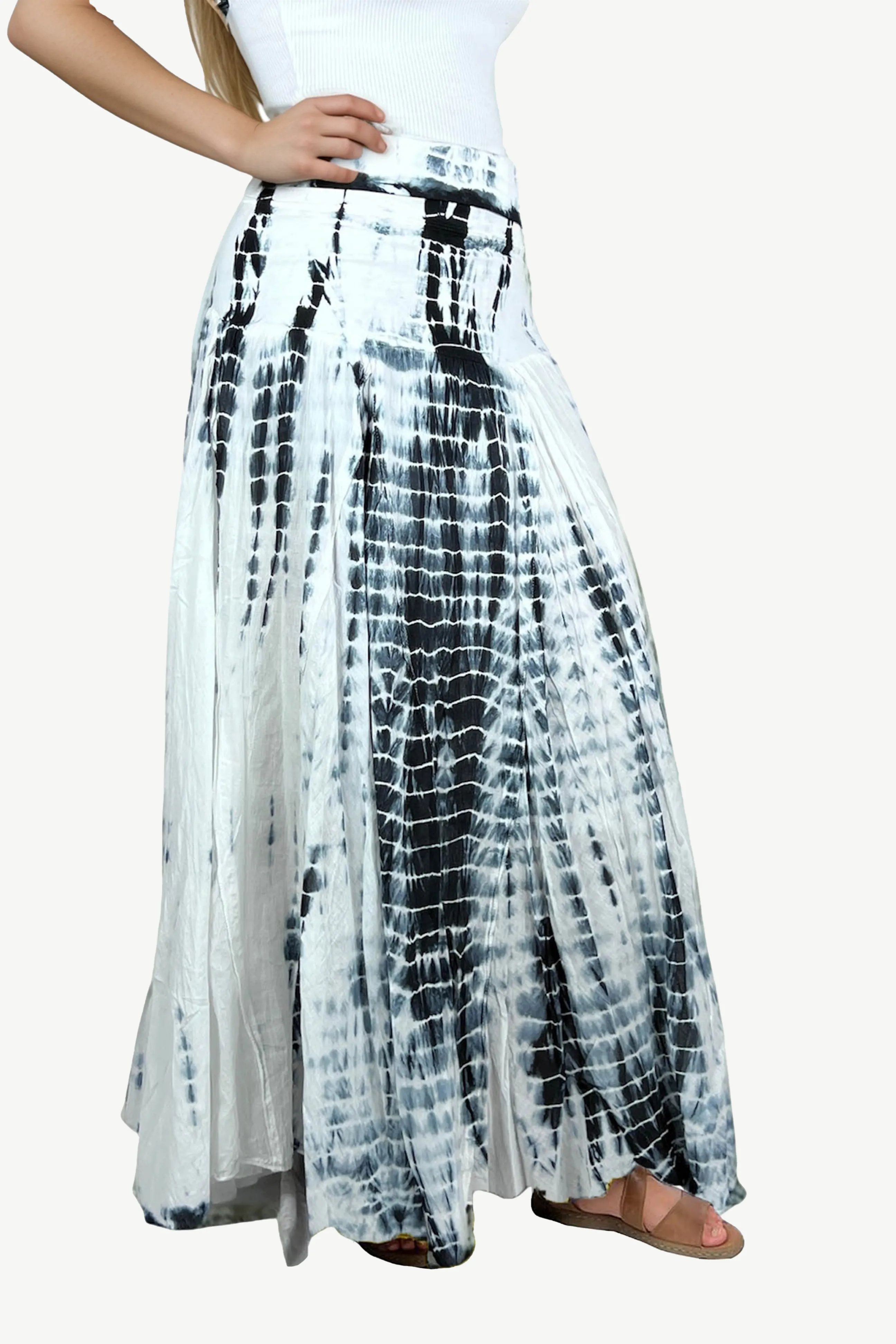 61 SKT Soft Cotton Convertible Lined Tie Dye Gypsy Skirt Dress