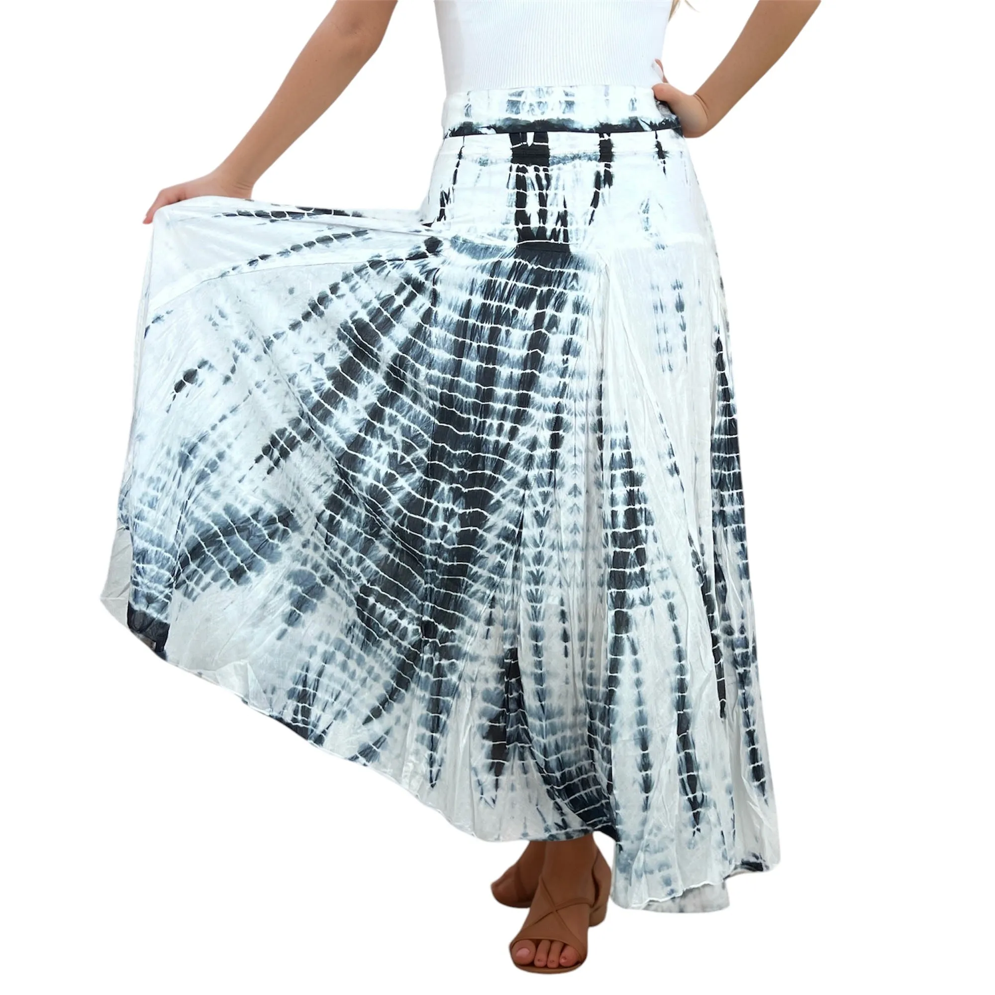 61 SKT Soft Cotton Convertible Lined Tie Dye Gypsy Skirt Dress