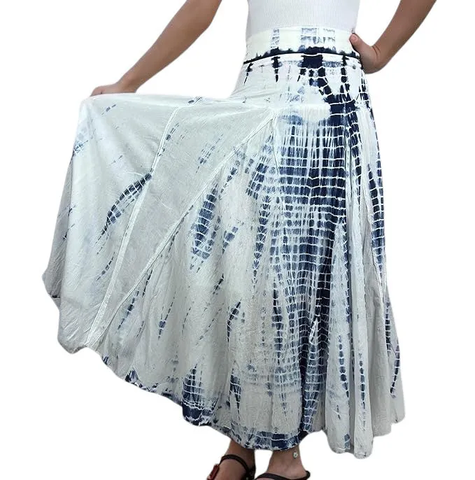 61 SKT Soft Cotton Convertible Lined Tie Dye Gypsy Skirt Dress