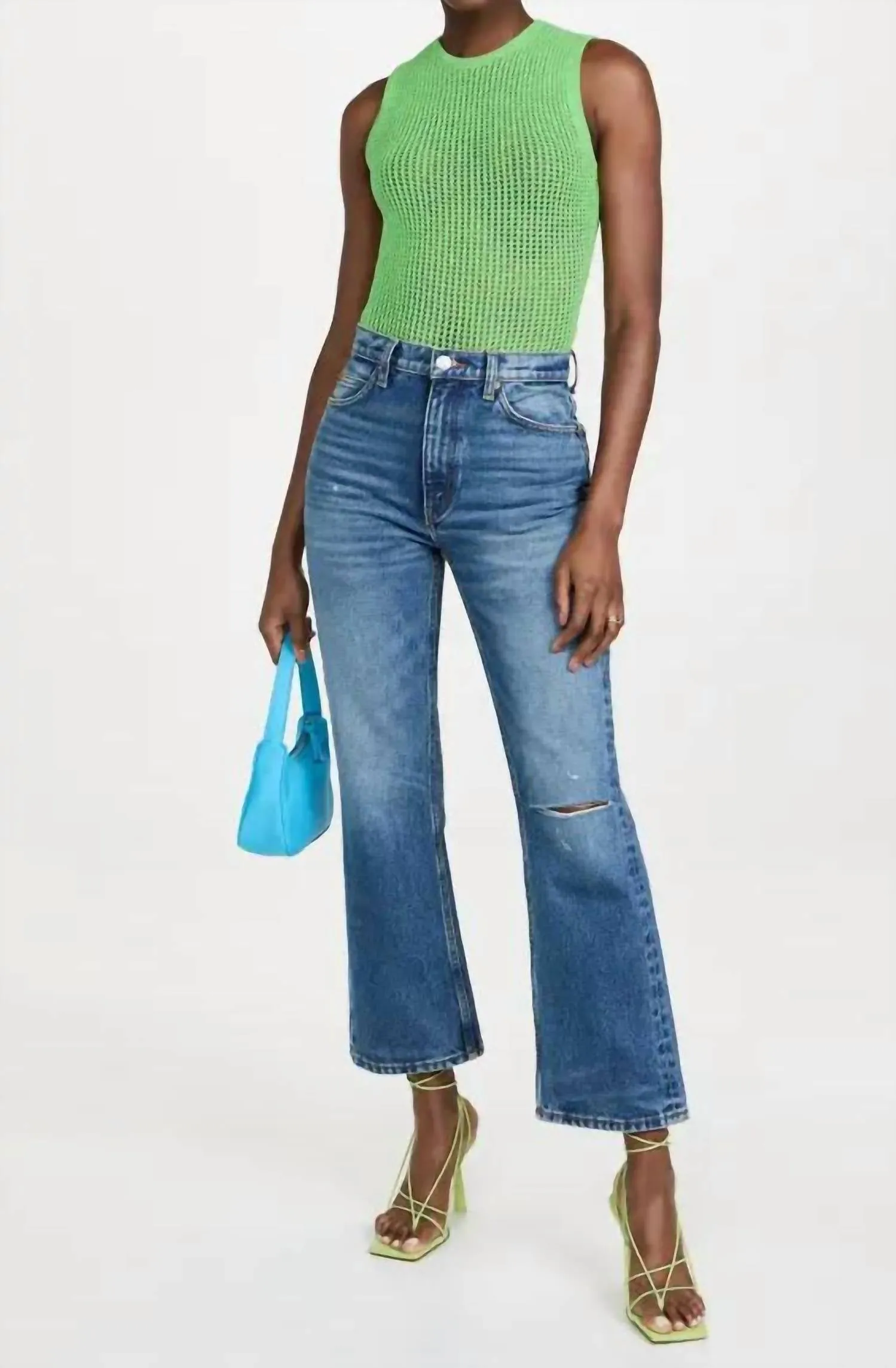 70s Loose Flare Rip Jeans