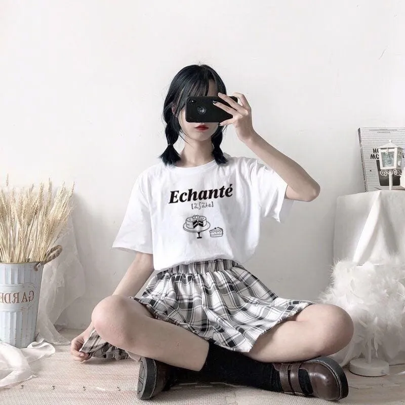 Kawaii Soft Girl High-waisted Plaid Short Skirts