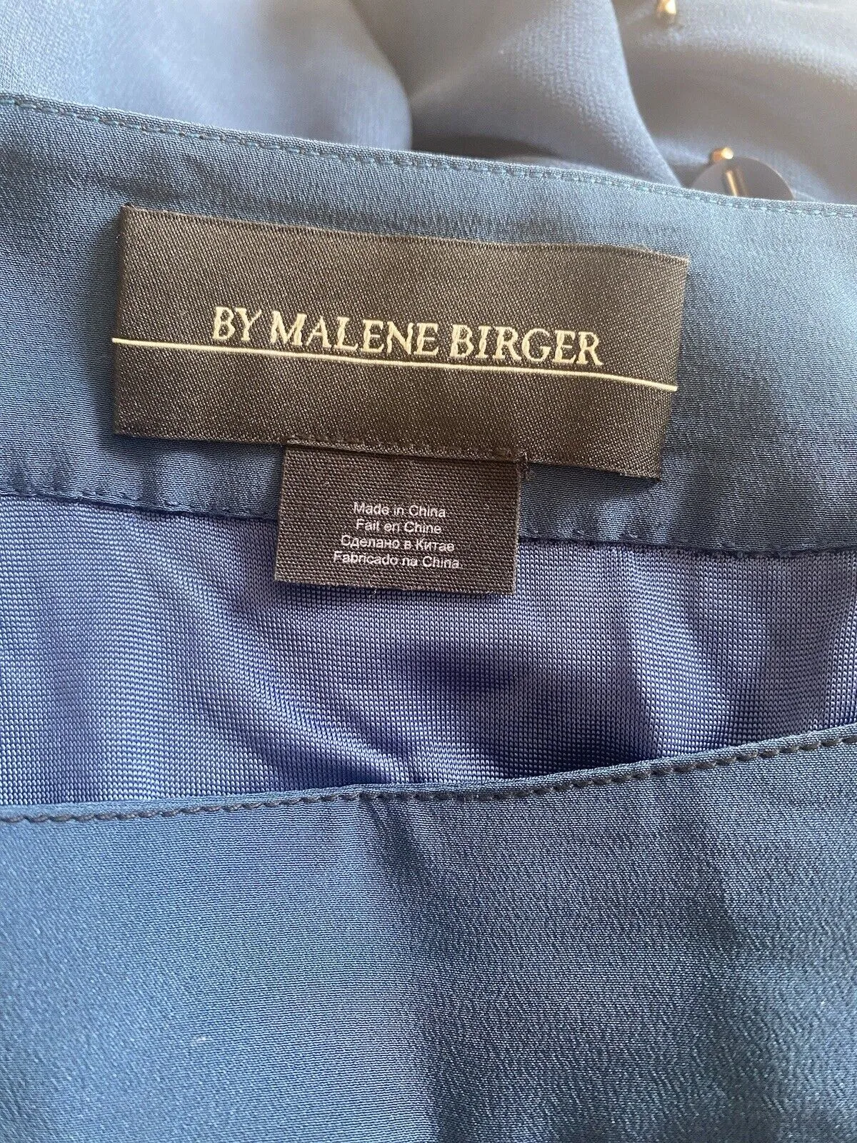Malene Burger navy sequins midi skirt size UK10/US6