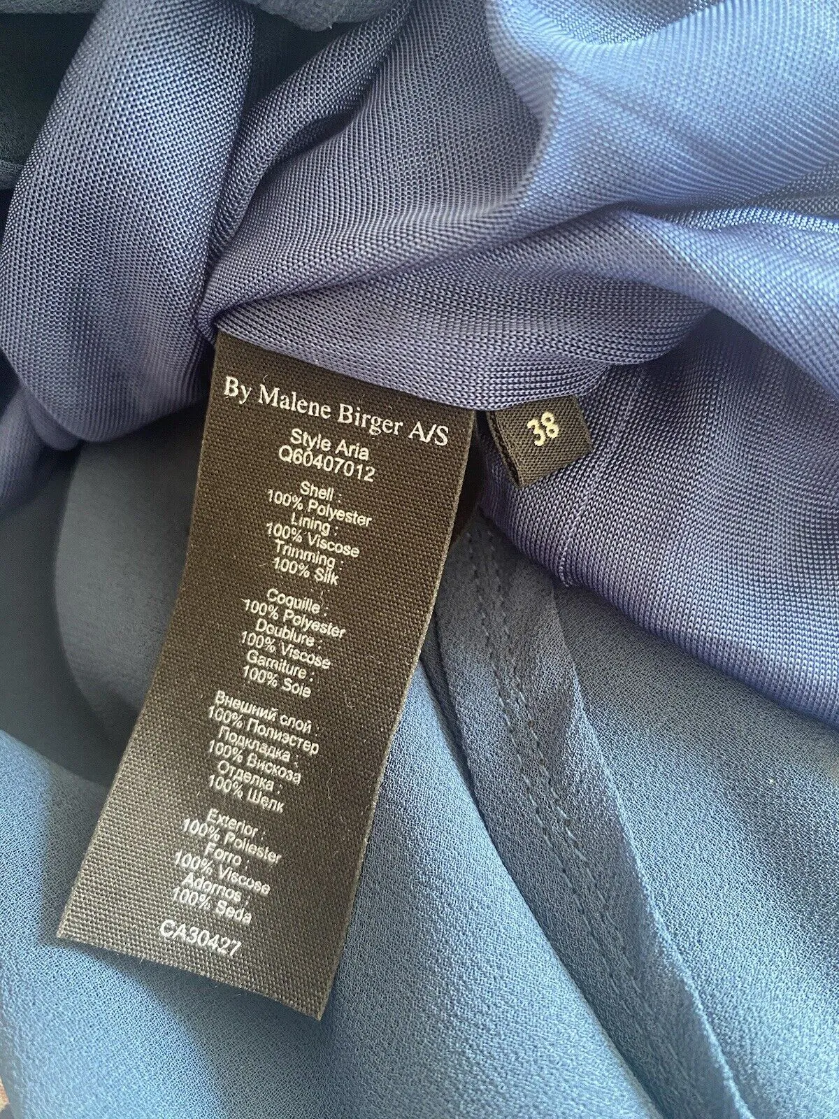 Malene Burger navy sequins midi skirt size UK10/US6