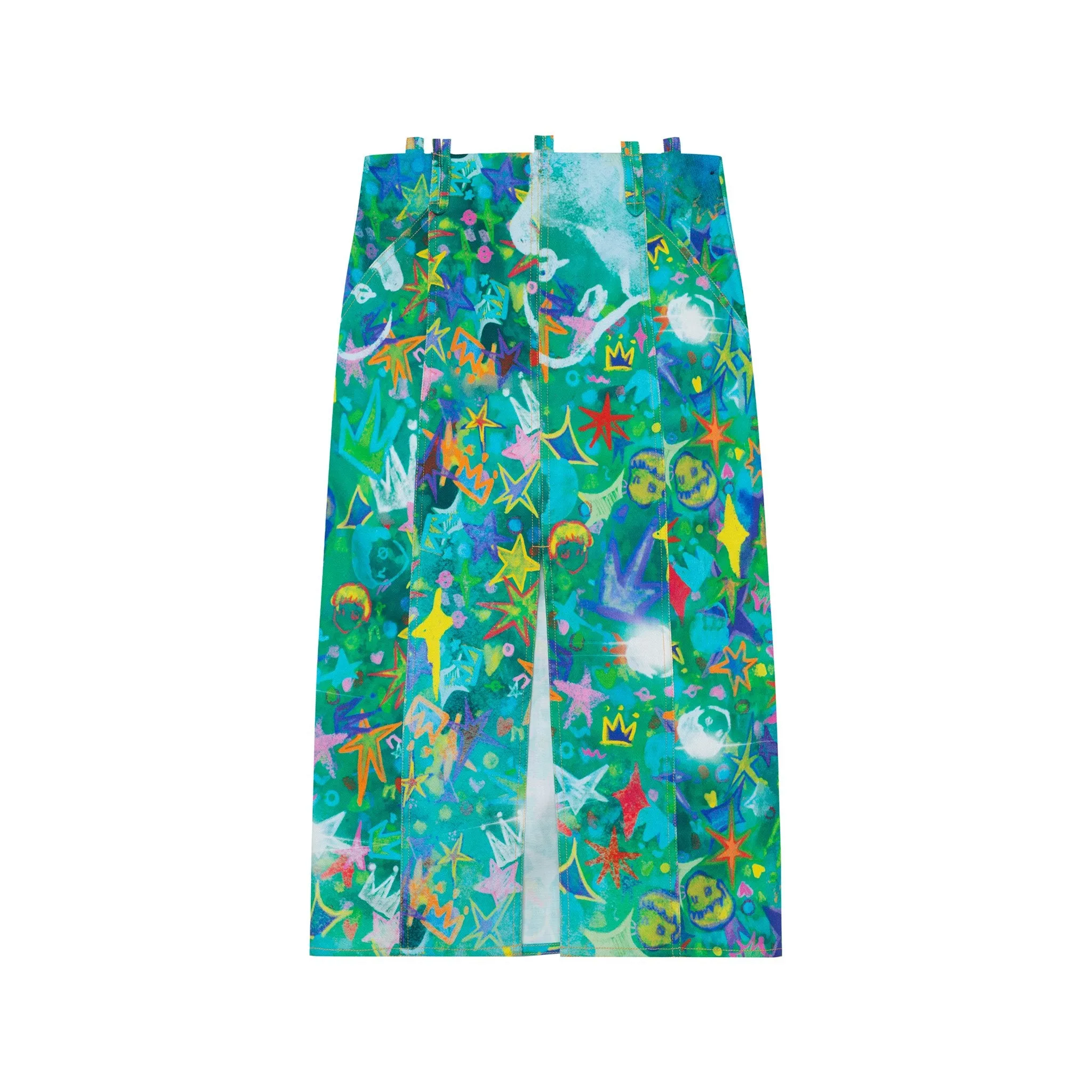 Star Baby Head Full Print Midi Dress